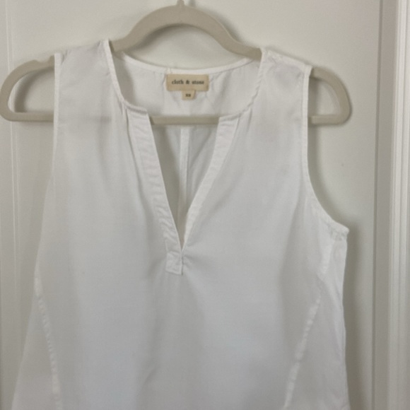 CLOTH & STONE Bright White Tencel Sleeveless Dress - Picture 2 of 5